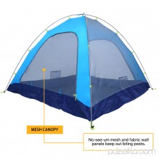 WEANAS 1-2 Backpacking Tent Double Layer Large Space for Outdoor Camping LimeGreen